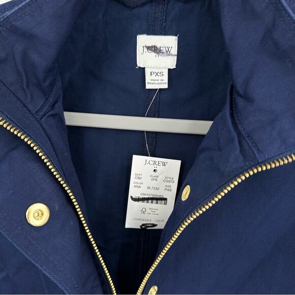 J. Crew Petite Coated Twill Field Utility Jacket Size PXS - Picture 2 of 5